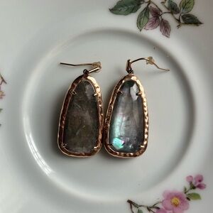 Kendra Scott Lyn Drop Earrings with Crystal Gray Illusion Rose Gold